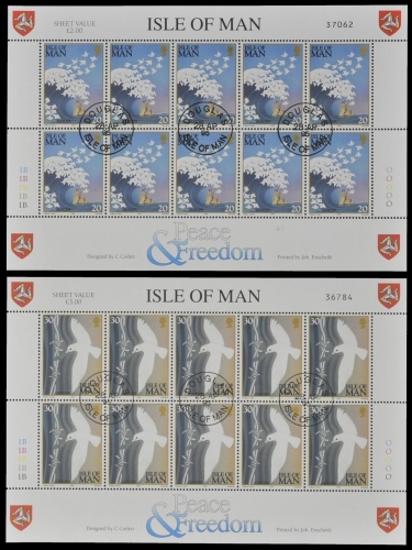 Isle of Man 1995 - Mi-Nr. 627-628 gest / used - KLB - Vögel / Birds