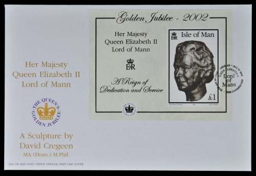 Isle of Man 2002 - Mi-Nr. Block 44 - 50. Jahre Thronbesteigung (II) - FDC