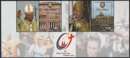 Isle of Man 2005 - Mi-Nr. Block 54 ** - MNH - Papst / Pope