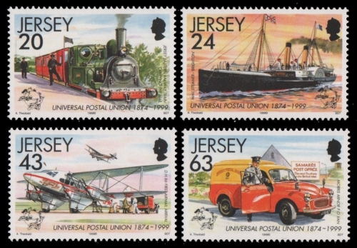Jersey 1999 - Mi-Nr. 873-876 ** - MNH - Transport / UPU