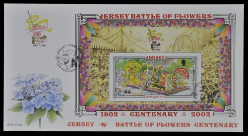 Jersey 2002 - Mi-Nr. Block 33 - Blumenfestival / Flowers - FDC