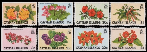 Kaiman-Inseln 1980/ 1981 - Mi-Nr. 452-455 & 482-485 ** - MNH - Blumen / Flowers