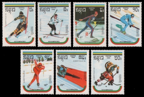 Kambodscha 1989 - Mi-Nr. 1024-1230 ** - MNH - Olympia Albertville