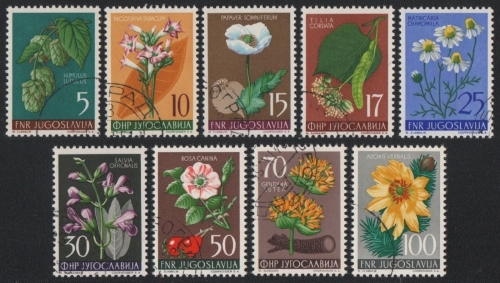 Jugoslawien 1955 - Mi-Nr. 765-773 gest / used - Blumen / Flowers