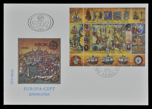 Jugoslawien 1992 - Mi-Nr. Block 41 - EUROPA 92 - FDC