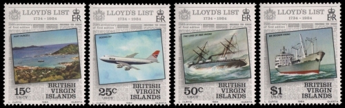 Jungferninseln 1984 - Mi-Nr. 468-471 ** - MNH - Schiffe / Ships
