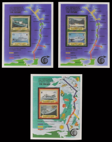 Jungferninseln 1986 - Mi-Nr. Block 30-32 ** - MNH - Schiffe / Ships
