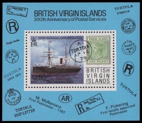 Jungferninseln 1987 - Mi-Nr. Block 45 ** - MNH - Schiffe / Ships