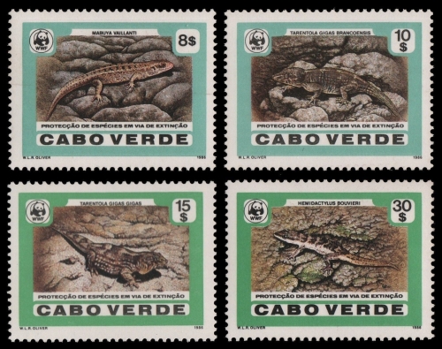 Kap Verde 1986 - Mi-Nr. 500-503 ** - MNH - Reptilien / Reptiles