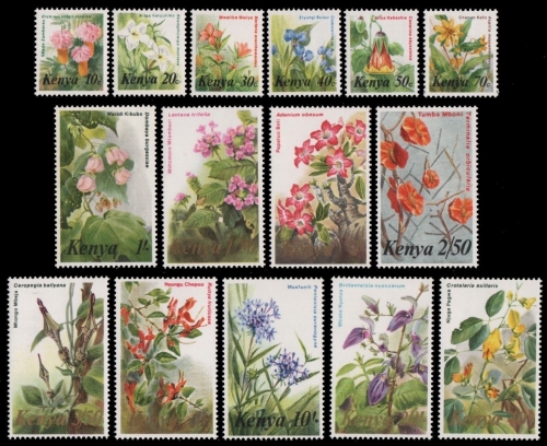 Kenia 1983 - Mi-Nr. 240-254 ** - MNH - Blumen / Flowers