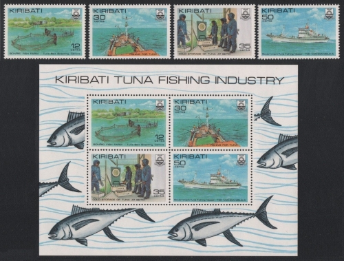 Kiribati 1981 - Mi-Nr. 378-381 & Block 9 ** - MNH - Fische / Fish