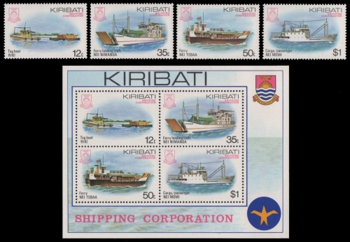 Kiribati 1984 - Mi-Nr. 439-442 & Block 11 ** - MNH - Schiffe / Ships