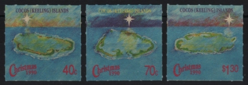 Kokos-Inseln 1990 - Mi-Nr. 237-239 ** - MNH - Weihnachten / X-mas