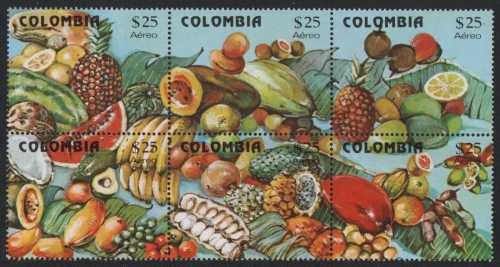 Kolumbien 1981 - Mi-Nr. 1509-1514 ** - MNH - Früchte / Fruits