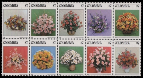 Kolumbien 1982 - Mi-Nr. 1579-1588 ** - MNH - Blumen / Flowers