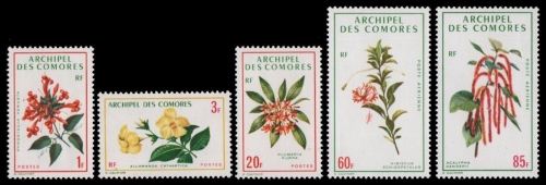 Komoren 1971 - Mi-Nr. 124-128 ** - MNH - Blumen / Flowers