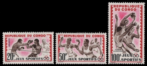 Kongo-Brazzaville 1962 - Mi-Nr. 22-24 ** - MNH - Sport