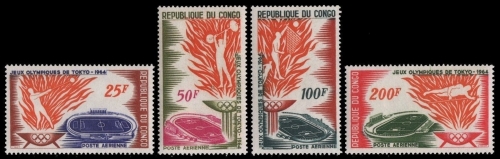 Kongo-Brazzaville 1964 - Mi-Nr. 52-55 ** - MNH - Olympia Tokio
