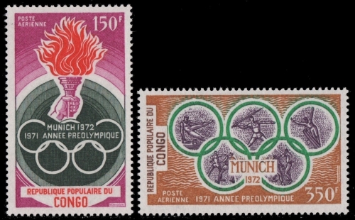 Kongo-Brazzaville 1971 - Mi-Nr. 312-313 ** - MNH - Olympia München
