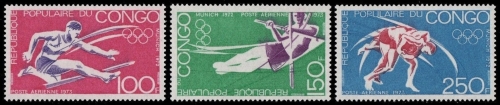 Kongo-Brazzaville 1973 - Mi-Nr. 357-359 ** - MNH - Olympia München