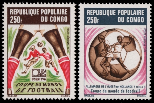 Kongo-Brazzaville 1974 - Mi-Nr. 411 & 416 ** - MNH - Fußball / Soccer