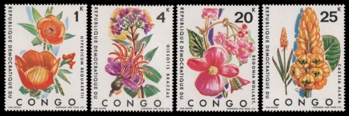 Kongo-Kinshasa 1971 - Mi-Nr. 425-428 ** - MNH - Blumen / Flowers