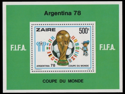 Kongo-Zaire 1978 - Mi-Nr. Block 18 ** - MNH - Fußball / Soccer