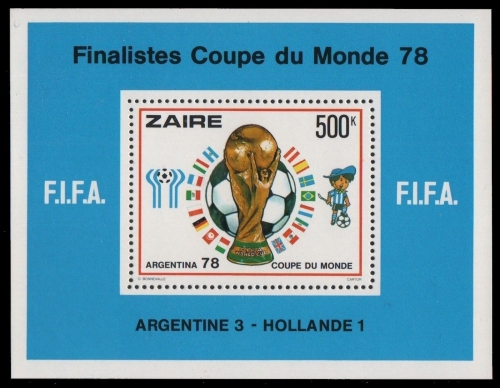 Kongo-Zaire 1978 - Mi-Nr. Block 19 ** - MNH - Fußball / Soccer