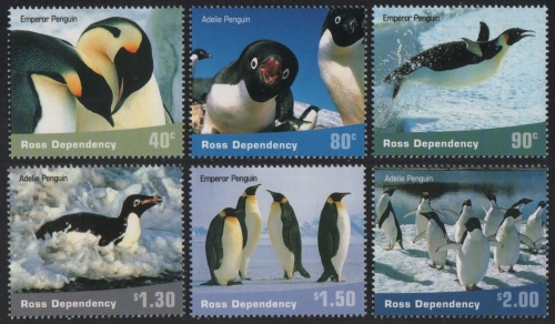 Ross-Gebiet 2001 - Mi-Nr. 72-77 ** - MNH - Pinguine / Penguins