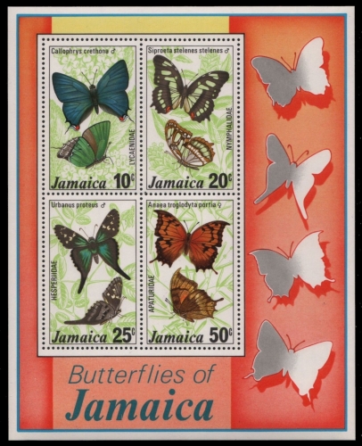 Jamaika 1978 - Mi-Nr. Block 13 ** - MNH - Schmetterlinge / Butterflies