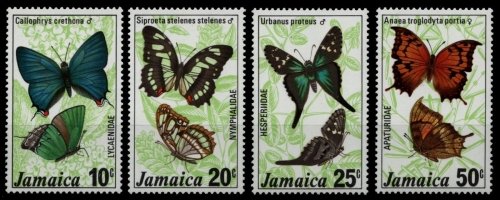 Jamaika 1978 - Mi-Nr. 435-438 ** - MNH - Schmetterlinge / Butterflies