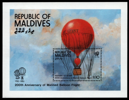 Malediven 1983 - Mi-Nr. Block 88 ** - MNH - Ballon