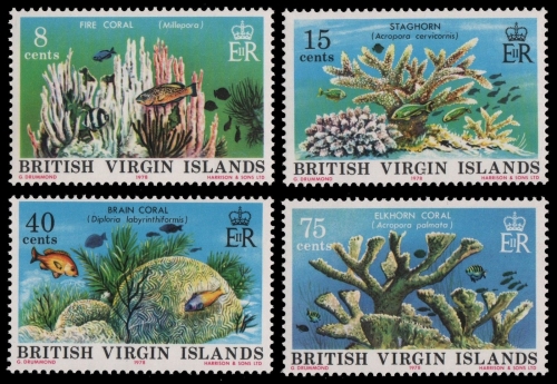 Jungferninseln 1978 - Mi-Nr. 333-336 ** - MNH - Korallen / Corals