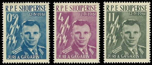 Albanien 1962 - Mi-Nr. 642-644 ** - MNH - Jurij Gagarin - Raumfahrt / Space