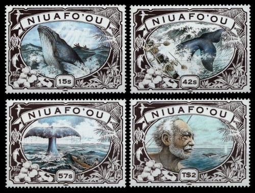Niuafo'ou-Insel 1990 - Mi-Nr. 179-182 ** - MNH - Wale / Whales