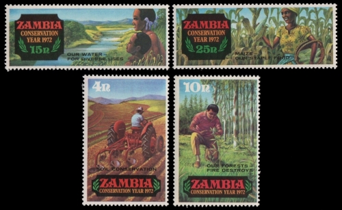 Sambia 1972 - Mi-Nr. 81-84 ** - MNH - Naturschutz