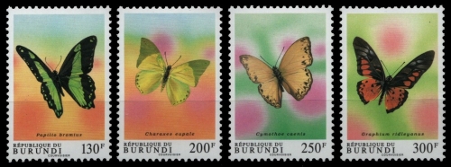 Burundi 1993 - Mi-Nr. 1780-1783 ** - MNH - Schmetterlinge / Butterflies