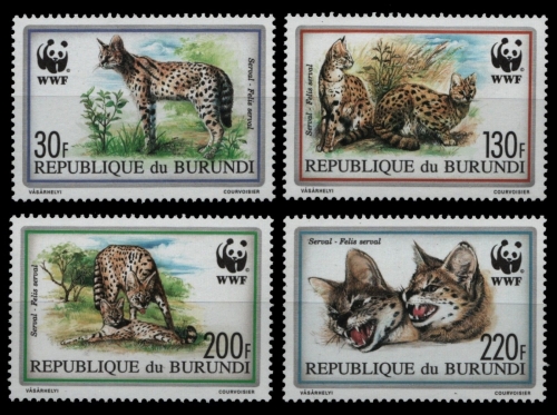 Burundi 1992 - Mi-Nr. 1758-1761 ** - MNH - Wildtiere / Wild animals