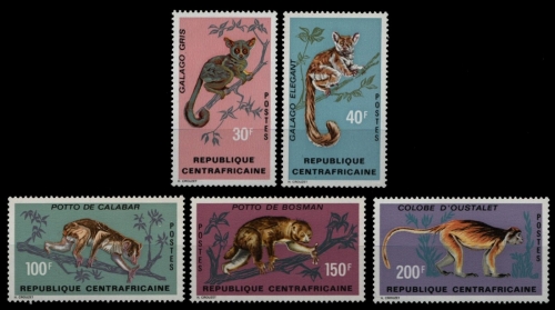 Zentralafrikanische Rep. 1971 - Mi-Nr. 242-246 ** - MNH - Wildtiere