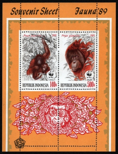 Indonesien 1989 - Mi-Nr. Block 68 ** - MNH - Orang Utan