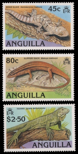 Anguilla 1989 - Mi-Nr. 796-798 ** - MNH - Reptilien / Reptiles