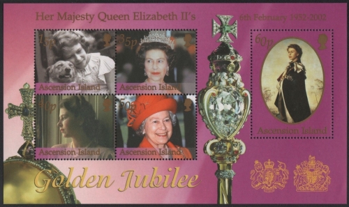 Ascension 2002 - Mi-Nr. Block 46 ** - MNH - 50 Jahre Thronbesteigung