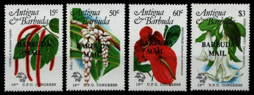 Barbuda 1984 - Mi-Nr. 729-732 ** - MNH - Blumen / Flowers - UPU