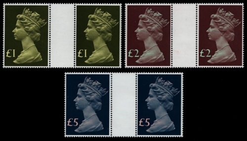 Großbritannien 1977 - Mi-Nr. 732-734 ** - MNH - Stegpaare - Elizabeth II (II)