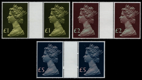 Großbritannien 1977 - Mi-Nr. 732-734 ** - MNH - Stegpaare - Elizabeth II (I)