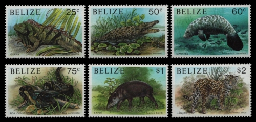 Belize 1991 - Mi-Nr. 1062-1067 ** - MNH - Wildtiere / Wild animals