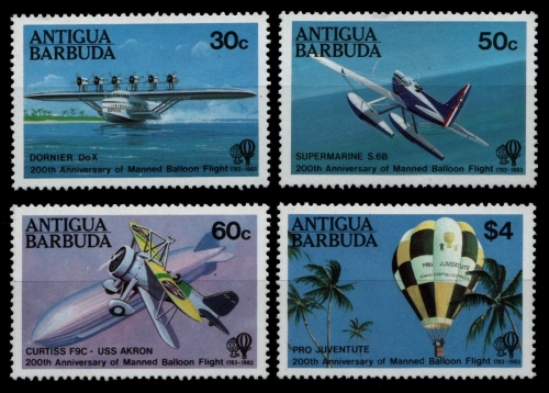 Antigua 1983 - Mi-Nr. 737-740 ** - MNH - Flugzeuge / Airplanes