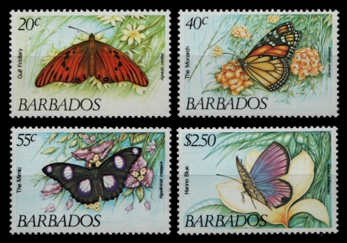 Barbados 1983 - Mi-Nr. 575-578 ** - MNH - Schmetterlinge / Butterflies