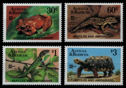 Antigua 1987 - Mi-Nr. 1066-1069 ** - MNH - Reptilien / Reptiles