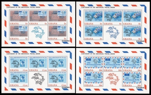 Ghana 1974 - Mi-Nr. 548-551 A ** - MNH - KLB - UPU
